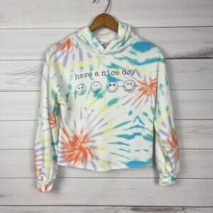 Smiley‎ World Girls Tie Dye Sweatshirt Hoodie L 10/12